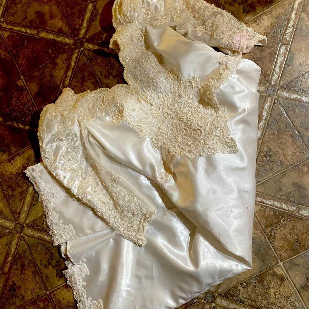 Large morilee wedding dress